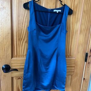 Gorgeous blue satin hoco/formal dress!